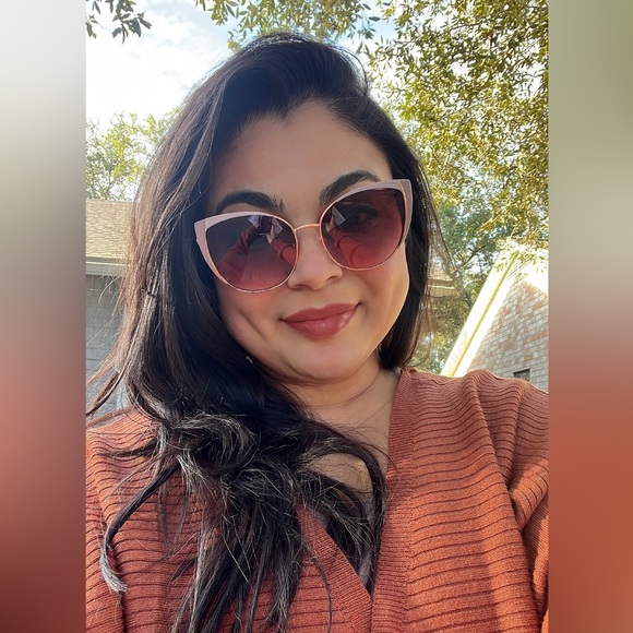 Mauve frame with amber lens - Picture 2 of 3